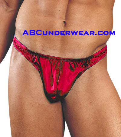Luxurious Red Charmeuse Silk Men's Thong-Magic Silk-ABC Underwear