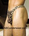Luxurious Silk Gold Cheetah Thong: Elevate Your Intimate Wardrobe with Opulence-Magic Silk-ABC Underwear
