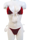 Luxurious Velvet and Marabou Bikini Set - Limited Time Offer-Coquette-ABC Underwear