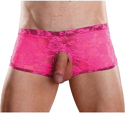 Male Power Double Pleasure Neon Lace Underwear Short -Closeout