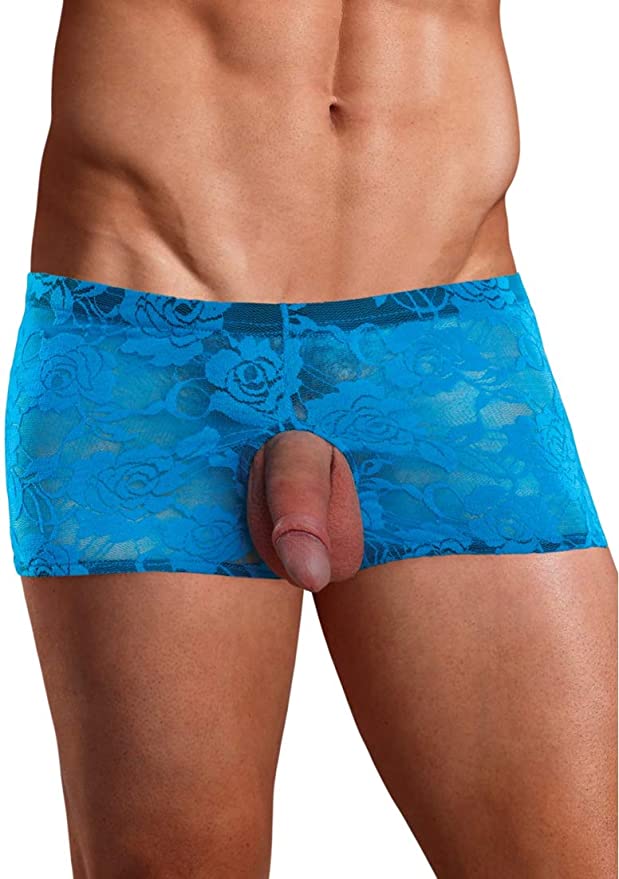 Male Power Double Pleasure Neon Lace Underwear Short -Closeout