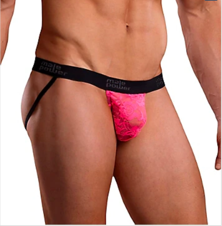 Male Power Men's Neon Lace Jock -Closeout