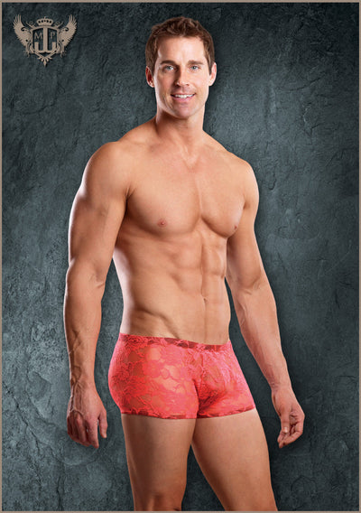 Male Power Sexy Mini Lace Neon Short Mens Underwear -Clearance