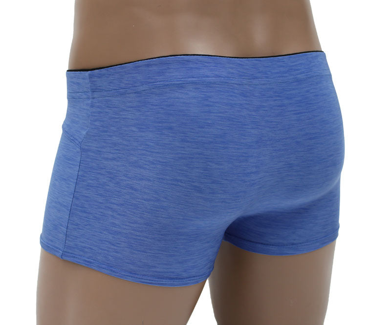 Male Powers Panel Short Micro Heather Boxer Brief for Men - Closeout