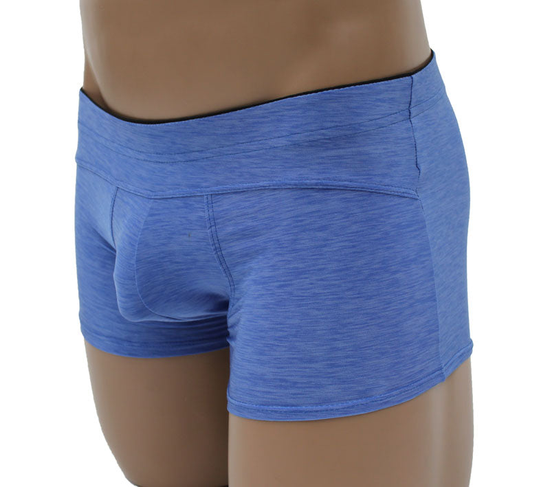 Male Powers Panel Short Micro Heather Boxer Brief for Men - Closeout