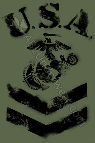 Marines Logo Faux Stenciled Shirt-ABCUnderwear-ABC Underwear