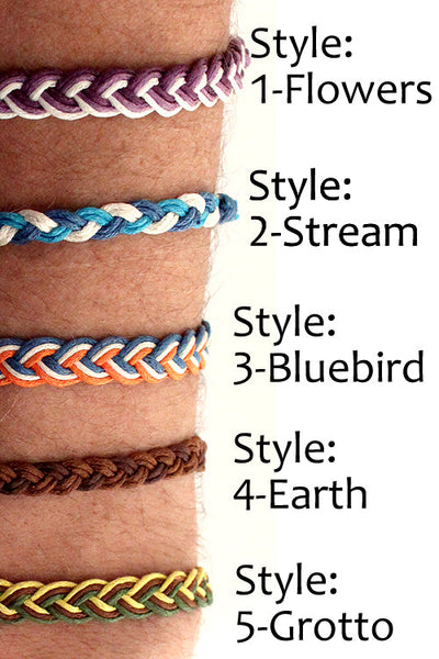 Meadow Braid Cotton Cord Bracelets-Village Gifts-ABC Underwear