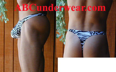 Men's Animal Thong Swimsuit - Limited Stock Clearance