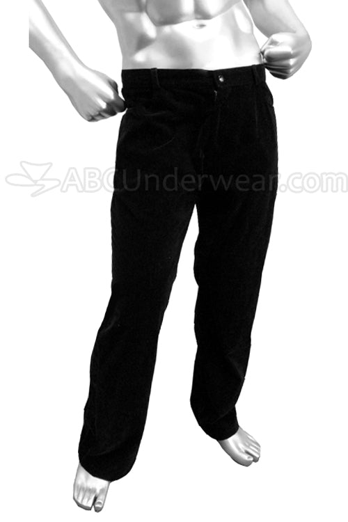 Mens Black Velvet Pants