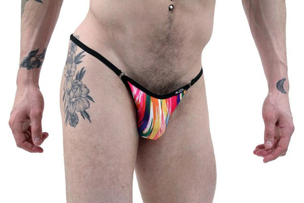 Mens Brush Stroke Art String Bikini Brief Underwear by NDS Wear