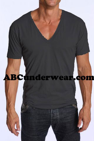 Mens Deep V Neck T-Shirt