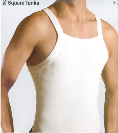 Mens Fashion Square Cut Tank Tops 2 Pack-Pride USA-ABC Underwear