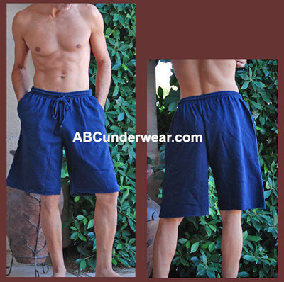 Men's Fleece Long Gym Shorts