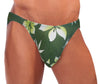 Men's Green Leaf Bikini Swimsuit -Closeout-Male Power-ABC Underwear
