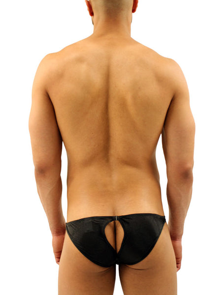 Mens Low-rise Exposed Butt Bikini Brief -Closeout