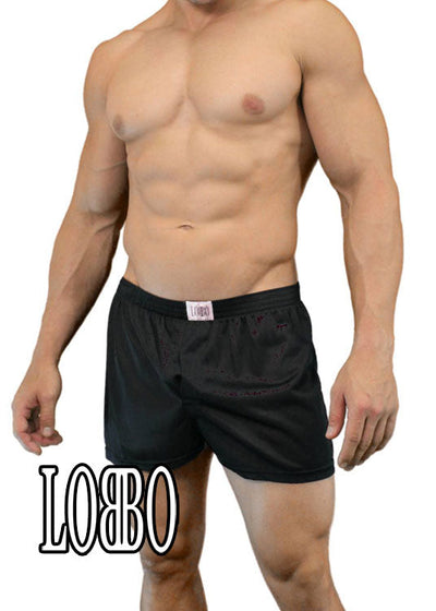 Mens Nylon Tricot Boxer Underwear Short - Clearance-LOBBO-ABC Underwear