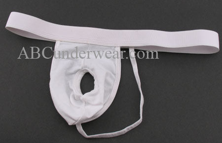 Novelty Mens Lingerie Low Rise Front with Hole T-back G-String