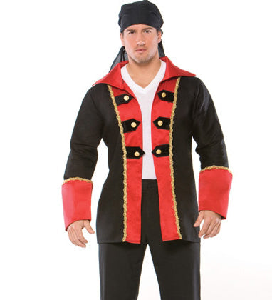 Mens Pirate Jacket Costume -Closeout