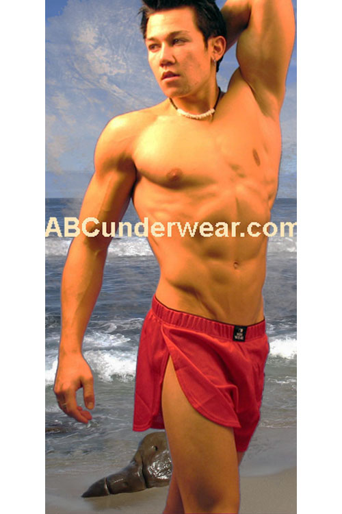 Mens Sexy Mesh Side Split Shorts - ABC Underwear