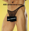 Men's Sheer Mesh Thong for the Modern Gentleman-Male Power-ABC Underwear