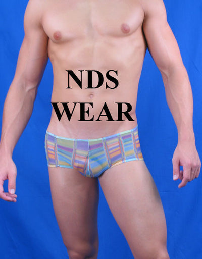 Mens Sheer Multi-Color Graphic Short-NDS Wear-ABC Underwear