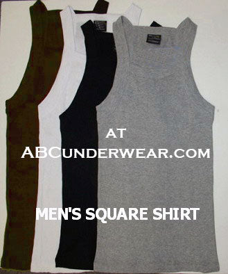 Men's Solid Square Cut Tank 2 Pack
