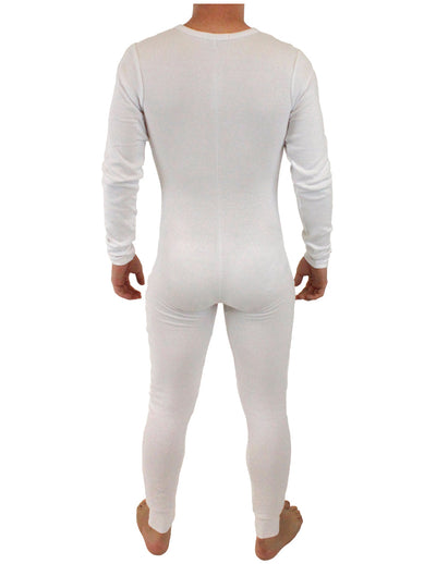 Mens Stretch Thermal Cotton Union Suit