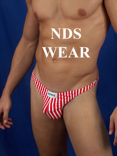 Men's XXL Stripe Thong - Limited Stock Clearance