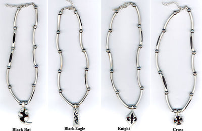 Metal Tube Necklace and Pendant