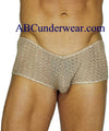Metallic Gold Pouch Short-Male Power-ABC Underwear