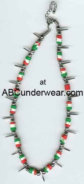 Mexican Flag Necklace