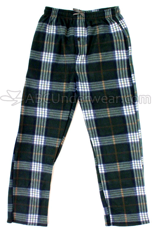 Mountain Cabin Plaid Fleece Pajama Pants - Evergreen