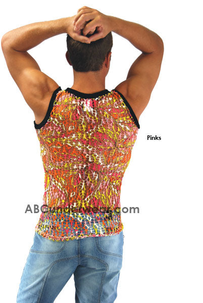 Multi-Color Net Muscle Shirt