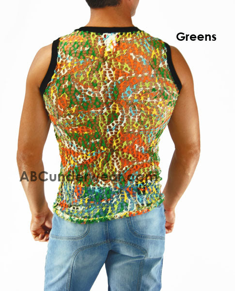 Multi-Color Net Muscle Shirt