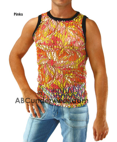 Multi-Color Net Muscle Shirt