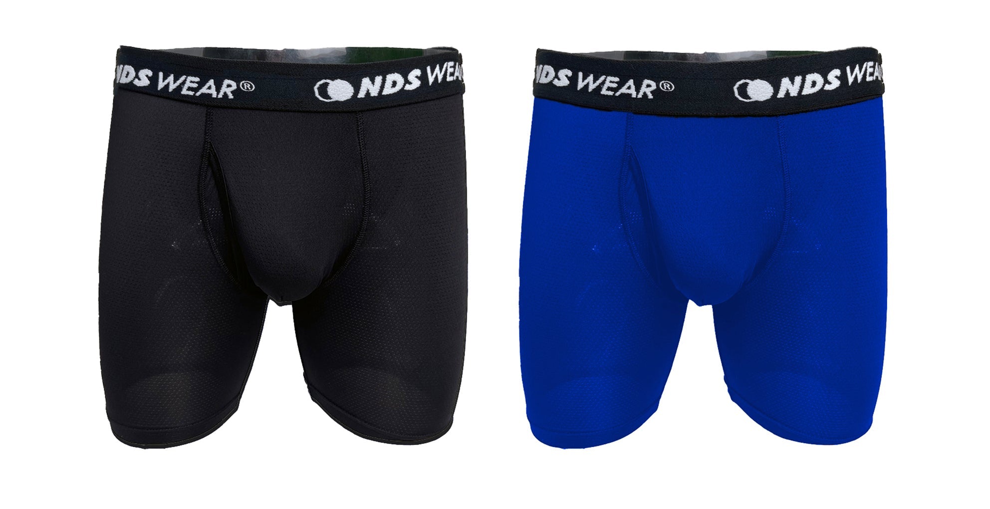 NDS Wear Boxer Brief for Men Sport Mesh Fly Front Underwear 2 Pack