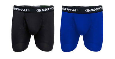 NDS Wear Boxer Brief for Men Sport Mesh Fly Front Underwear 2 Pack
