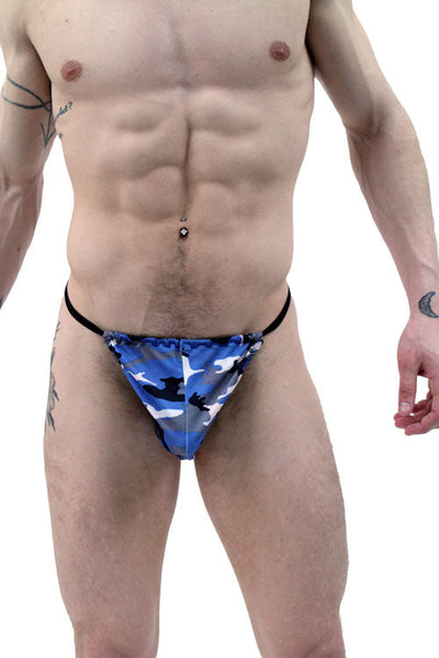 NDS Wear Fashionable Blue-Camo G-String for Men-NDS Wear-ABC Underwear