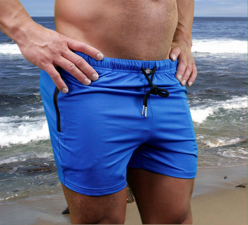 NEPTIO® Sexy Men's Workout Shorts Fitted Star and Stripes Or Solid Gym Running Short