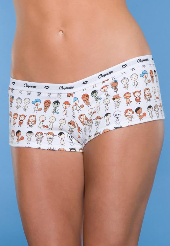 Naughty People Print Booty Short