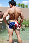 Neptio American Flag Mens Midcut Swimsuit-NEPTIO-ABC Underwear