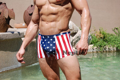 Neptio Stars & Stripes Square Cut Swimwear for Men