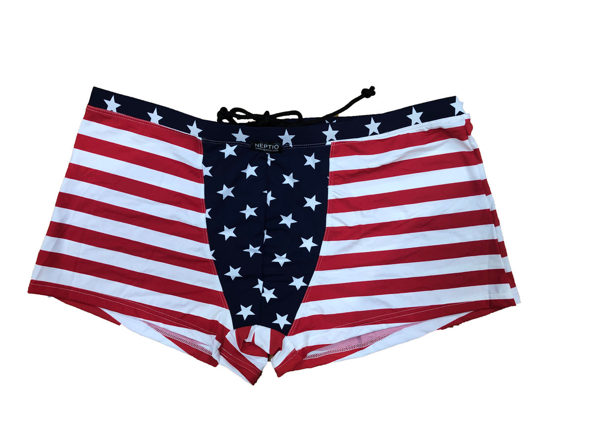 Neptio Stars & Stripes Square Cut Swimwear for Men