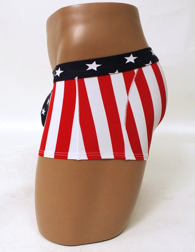 Neptio USA Flag Swimsuit Brief Trunk for Men