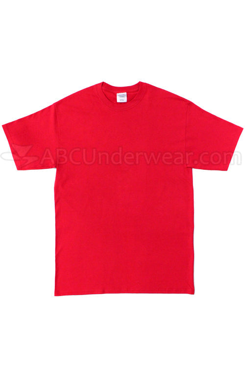 Night Shirt, Tall Cotton T-Shirt - Red
