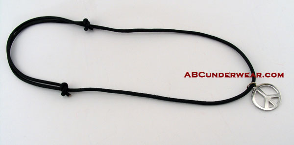 Peace Sign Adjustable Necklace