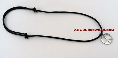 Peace Sign Adjustable Necklace