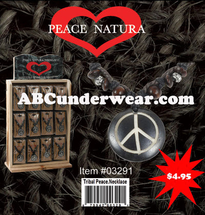 Peace Tribal Necklace-Puka Creations-ABC Underwear