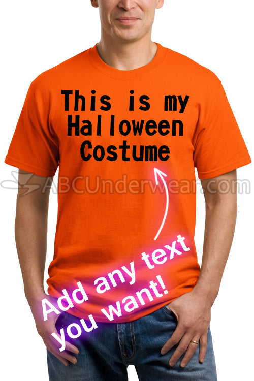 Personalized Orange T-Shirt, Halloween Shirt, Easy Costume
