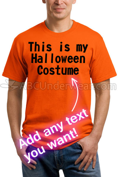 Personalized Orange T-Shirt, Halloween Shirt, Easy Costume